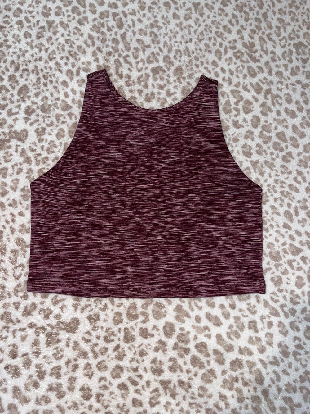 Maurices - Marbled Burgundy Crop Tank